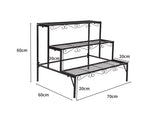 Levede 2x Plant Stands Outdoor Indoor Garden Metal 3 Tier Planter Corner Shelf