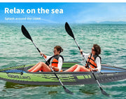 Intex Inflatable Kayak Boat K2 Sports Challenger 2 Seat Person Floating Oar Lake