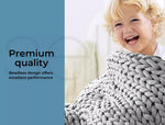Dreamz Weighted Blanket 3KG 6.5KG 9KG Chunky Bulky Knit Throw Blanket Kids Adult