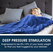 Dreamz Weighted Blanket Heavy Gravity Adults Deep Relax Kids Adult 5/7/9KG Blue.