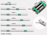 Traderight Linear Guide Rail 2PCS 800MM+ 4PCS HGH20CA Slider Block CNC