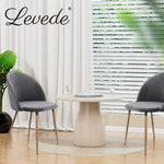 Levede 2x Dining Chairs Seat French Provincial Kitchen Lounge Chair Grey
