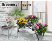 Levede Plant Stand Outdoor Indoor Metal Flower Pots Rack Corner Planter Shelf