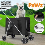 Pawz Large Pet Stroller Dog Cat Carrier Travel Pushchair Foldable Pram 4 Wheels