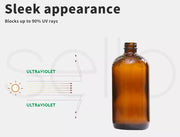 4x 500ml Amber Glass Spray Bottles Trigger Water Sprayer Aromatherapy Dispenser