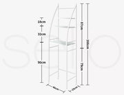 Dutxa 3 Tier Over Toilet Storage Shelf Rack Stand Washing Machine Steel White