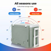 Mountview Cooler Ice Box With Table Chair 32L Portable Wheeled Camping Outdoor