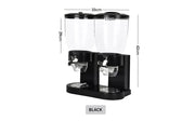 Toque Double Cereal Dispenser Dry Food Storage Container Dispense Machine Black