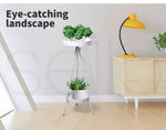Levede Plant Stand 2 Tiers Outdoor Indoor Metal Flower Pots Rack Garden Shelf