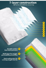Food Vacuum Sealer Storage Bags Fresh Saver Kitchen Sealing Commercial Grade