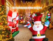 Santaco Inflatable Christmas Outdoor Decorations Santa Elk LED Lights Xmas Party