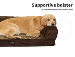 Pawz Pet Dog Calming Bed Memory Foam Orthopedic Sofa Removable Cover Medium Brow