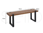 Levede 2x Dining Bench Chairs Wooden Seat Kitchen Outdoor Garden Patio 115CM