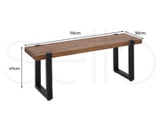 Levede 2x Dining Bench Chairs Wooden Seat Kitchen Outdoor Garden Patio 115CM