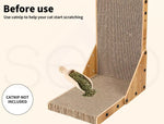 Pawz Cat Scratcher Scratching Board Corrugated Cardboard Scratch Bed Toy Pad Mat