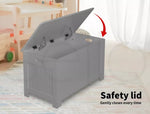 Levede Kids Toy Box Storage Chest Cabinet Container Clothes Organiser Grey