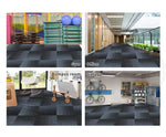 Marlow 20x Carpet Tiles Box Commercial Gradient Blue Office Flooring 50x50cm