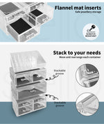 Acrylic Makeup Organizer Cosmetic Storage Box Jewelry Holder Display Drawer