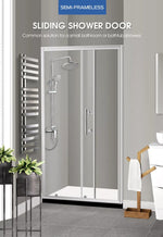 Levede Shower Screen Screens Door Seal Enclosure Glass Panel Frameless Hinges