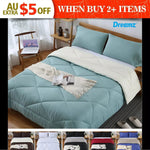 Microfibre Reversible Quilt Duvet Doona Cover Set Double/Queen/Super/King Size.