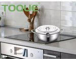 Toque 20cm Japanese Deep Frying Pot Stainless Steel Tempura Fryer Fry Pan Silver
