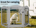 Pawz 6 Panels Pet Dog Playpen Puppy Exercise Cage Metal Enclosure Fence Foldable