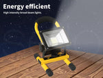Emitto LED Portable Flood Light Outdoor 30W Rechargeable Spotlight 2400LM 3 Mode