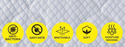 Dreamz Cool Mattress Protector Topper Fabric Pillowtop Waterproof Cover Double