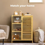 Levede Bamboo Shoe Storage Cabinet Laundry Organizer Cupboard Freestanding