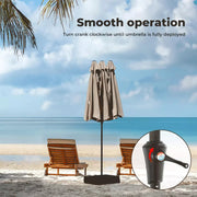 Centra Patio Umbrella Outdoor Base Stand Double-Sided Garden Pool Sun Block 4.5M