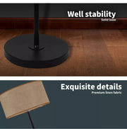 Emitto Modern LED Floor Lamp Stand Reading Light Home Decor Indoor Linen Fabric