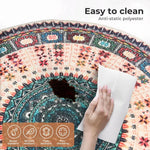 Marlow Door Mat Half Moon Semi-Circle Velvety Non Slip Entrance Floor Rug 60x90