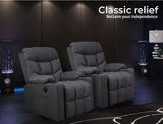 Levede Recliner Chair Electric Lift Chairs Armchair Lounge Fabric Sofa USB