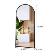 Yezi Full Length Mirrors Modern Floor Dressing Free Standing Black Framed 1.8M