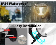 Emitto Solar LED Wall Lights Outdoor Garden Pathway Landscape Yard Lamp IP54