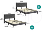 Levede Velvet Bed Frame Double Queen Mattress Base Platform Adjustable Headboard