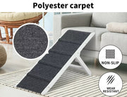 Pawz Dog Ramp Adjustable Height Stair For Bed Sofa Cat Dogs Folding White