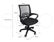 Gaming Office Chair Computer Executive Mesh Chairs Seat Home (Basic chair-Black)