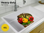 Granite Kitchen Sink Laundry Stone Sinks Undermount Single Bowl 59cmx45cm White