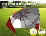 Mountview Beach Umbrella Outdoor Umbrellas Sun Shade Garden Shelter 2.33M Red