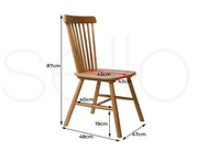 Levede 2x Dining Chairs Kitchen Windor Chair Natural Wood Cafe Lounge OAK