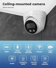 Wireless Security Camera System 8PC Wifi 1080P Home CCTV 8CH NVR Night Vision