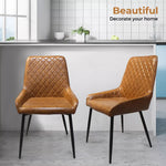 Levede 4x Dining Chairs Kitchen Chair Padded Seat PU Faux Leather Soft Velvet