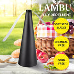 Lambu Fly Free Entertaining Chemical Trap Repellent Fly Fan Indoor Outdoor Home.