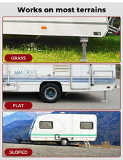 Manan 2X 410mm-545mm Drop Down Corner Steadies Legs 1200LB Caravan Trailer Steel