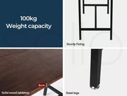 Levede High Bar Table Office Desk USB Charge Vintage Industrial Dining 110x60CM