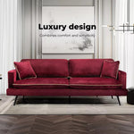Levede 3 Seater Sofa Chair Italian Velvet Couch Lounge Armchair Recliner 210cm