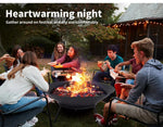 Fire Pit BBQ Grill Pits Outdoor Fireplace Camping Portable Garden Patio Heater.