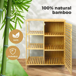Levede Bamboo Shoe Storage Cabinet Laundry Organizer Cupboard Freestanding