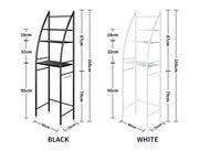 Dutxa 3 Tier Over Toilet Storage Shelf Rack Stand Washing Machine Steel Shelves
